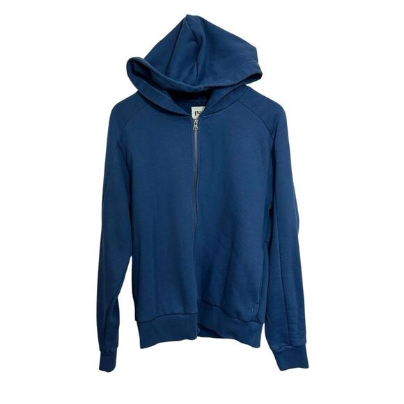 PACT Blue Unisex Front Zip Hoodie, M - Picture 1 of 8
